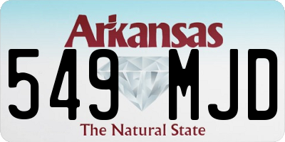 AR license plate 549MJD