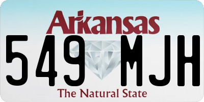 AR license plate 549MJH