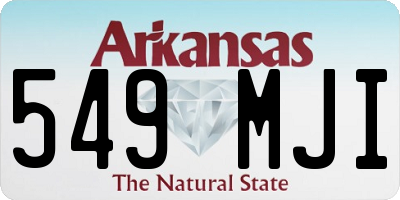 AR license plate 549MJI