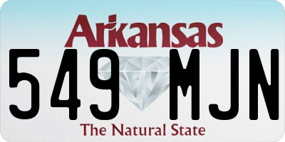 AR license plate 549MJN