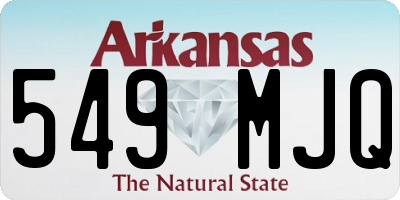AR license plate 549MJQ