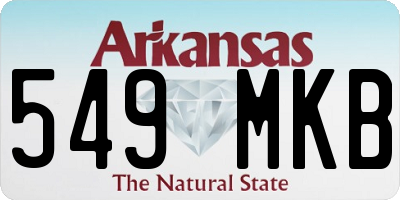 AR license plate 549MKB