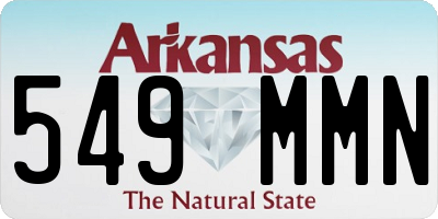 AR license plate 549MMN