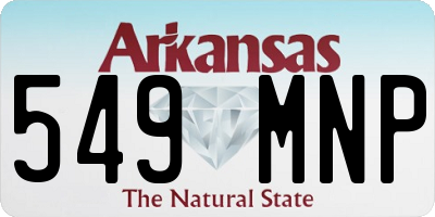 AR license plate 549MNP
