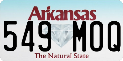 AR license plate 549MOQ