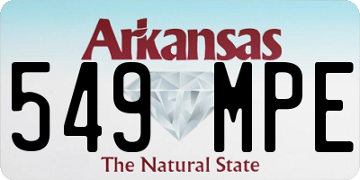 AR license plate 549MPE