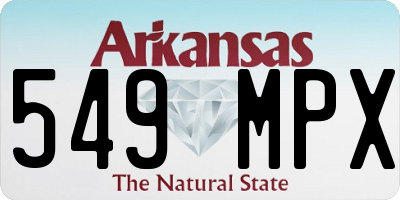 AR license plate 549MPX