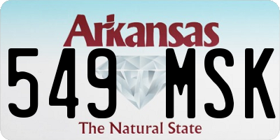 AR license plate 549MSK