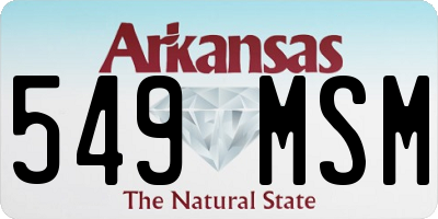 AR license plate 549MSM