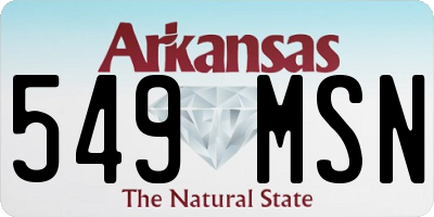 AR license plate 549MSN