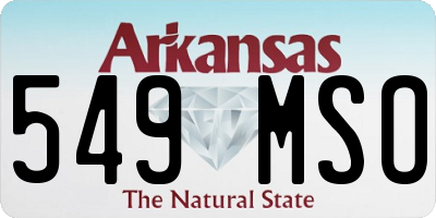 AR license plate 549MSO