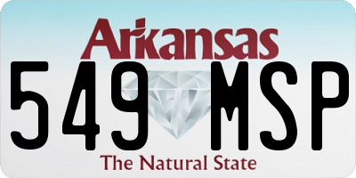 AR license plate 549MSP