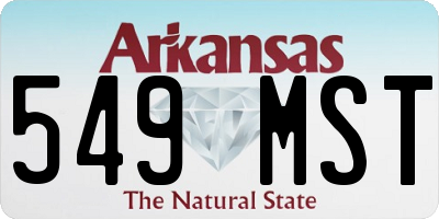 AR license plate 549MST
