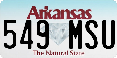 AR license plate 549MSU