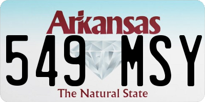 AR license plate 549MSY