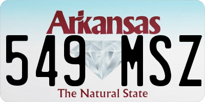 AR license plate 549MSZ