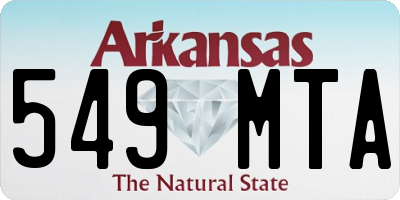 AR license plate 549MTA