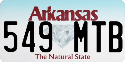 AR license plate 549MTB