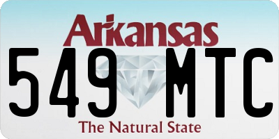 AR license plate 549MTC