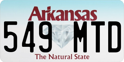 AR license plate 549MTD