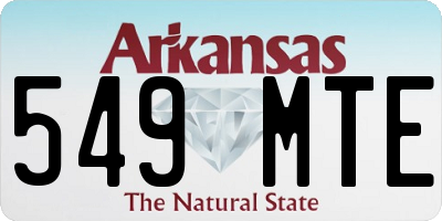 AR license plate 549MTE