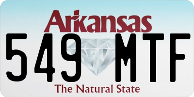 AR license plate 549MTF