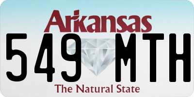 AR license plate 549MTH