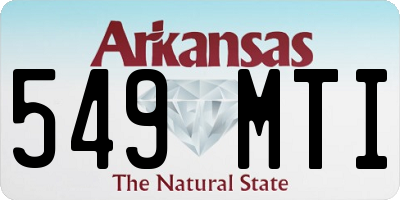 AR license plate 549MTI