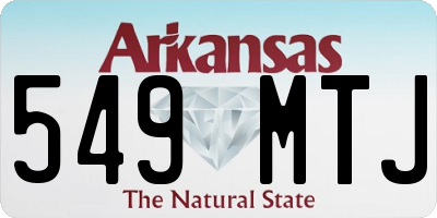 AR license plate 549MTJ