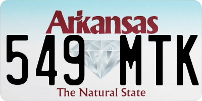 AR license plate 549MTK
