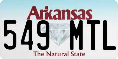 AR license plate 549MTL