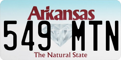 AR license plate 549MTN