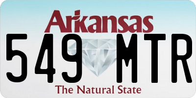 AR license plate 549MTR