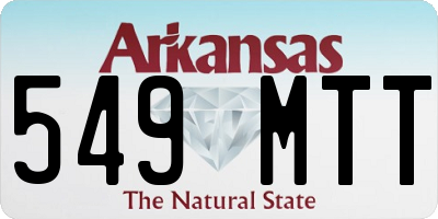 AR license plate 549MTT