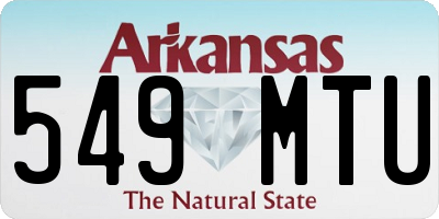 AR license plate 549MTU