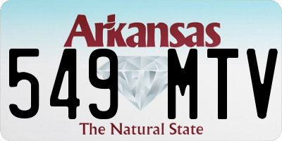 AR license plate 549MTV