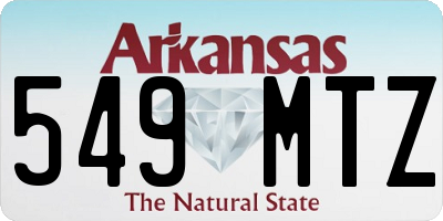 AR license plate 549MTZ