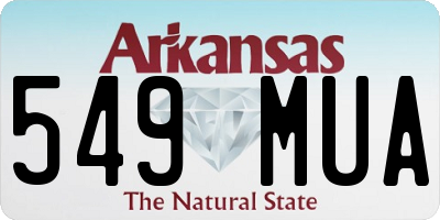 AR license plate 549MUA