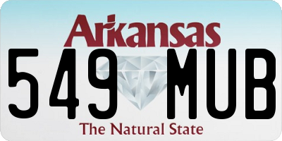 AR license plate 549MUB
