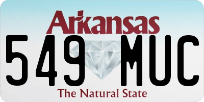 AR license plate 549MUC