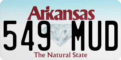 AR license plate 549MUD