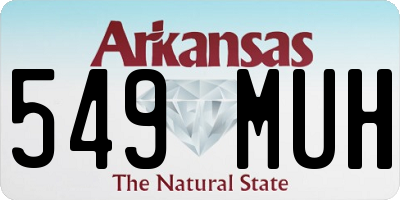 AR license plate 549MUH