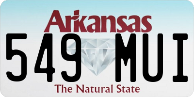 AR license plate 549MUI