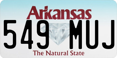 AR license plate 549MUJ