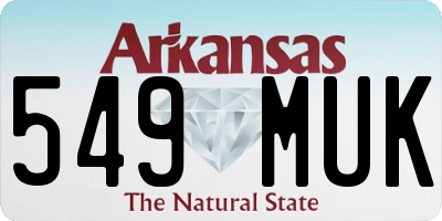 AR license plate 549MUK