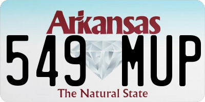 AR license plate 549MUP