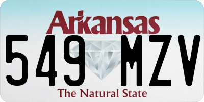 AR license plate 549MZV