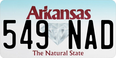 AR license plate 549NAD