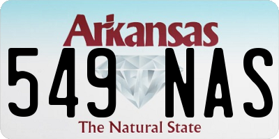 AR license plate 549NAS