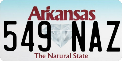 AR license plate 549NAZ